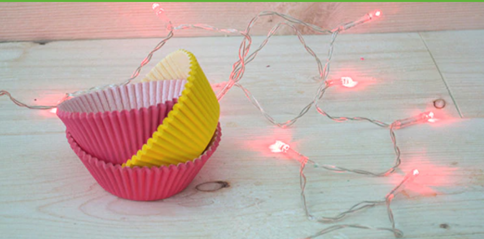 cupcake flower string lights