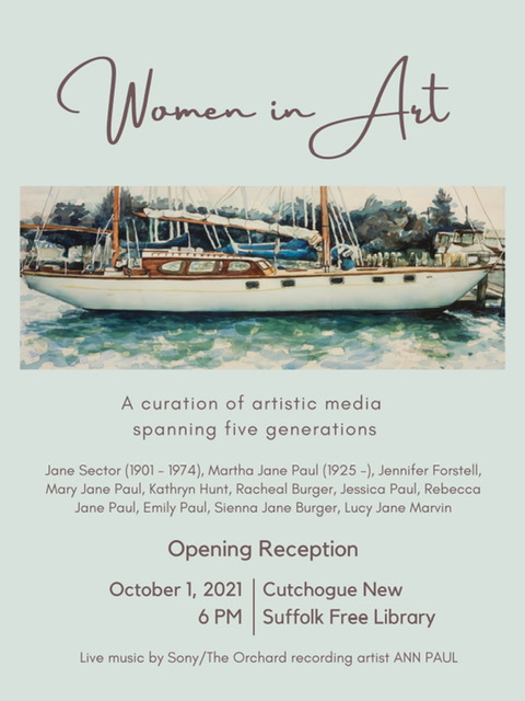 A flyer for the program, featuring a painting of a waterscape.