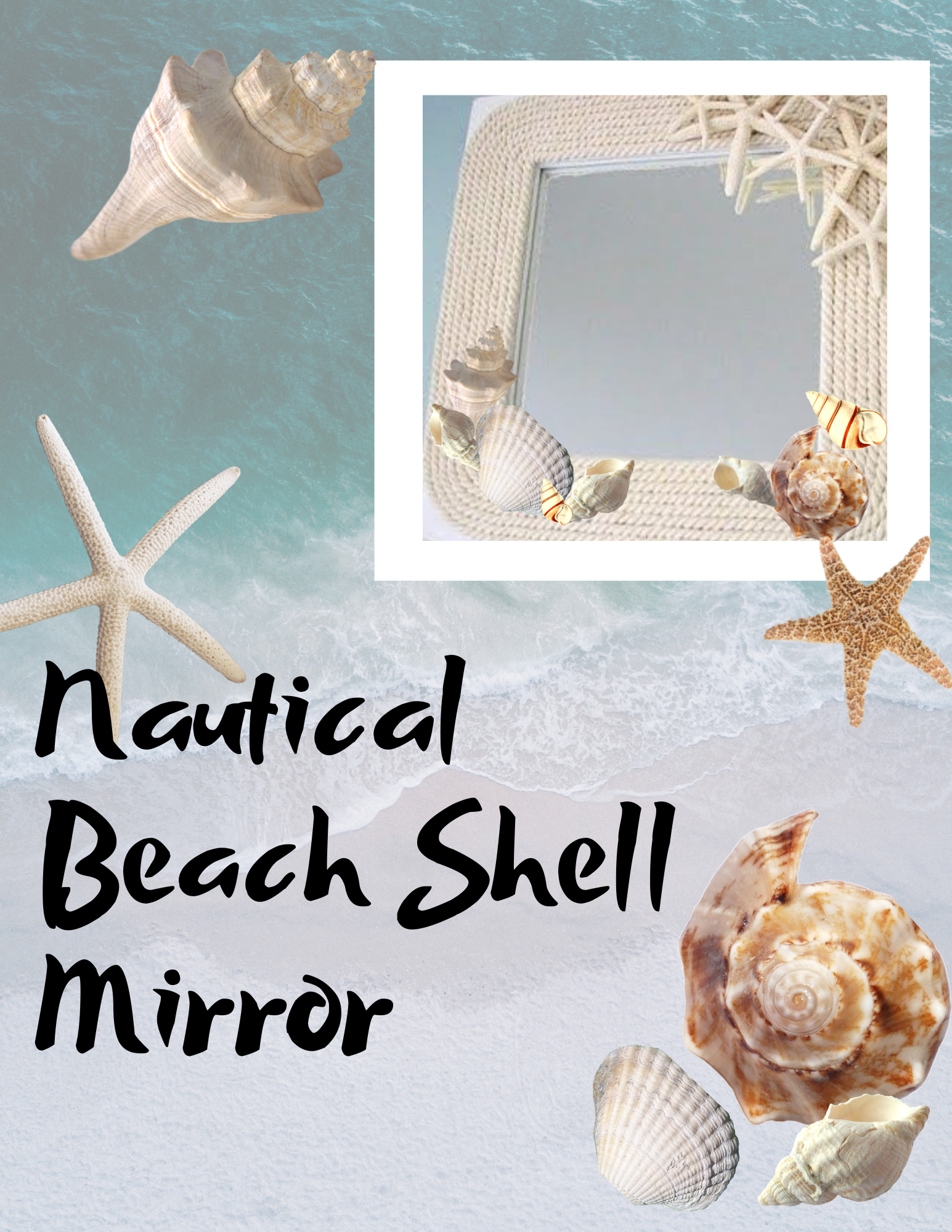 Nautical Beach Shell mirror