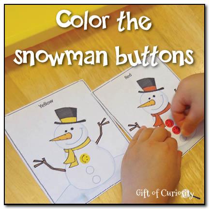 Color the Snowman Buttons