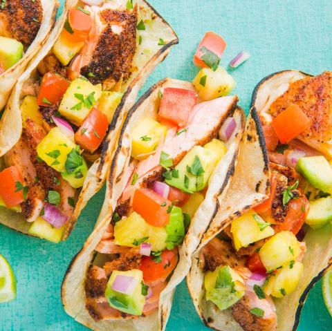 salmon tacos