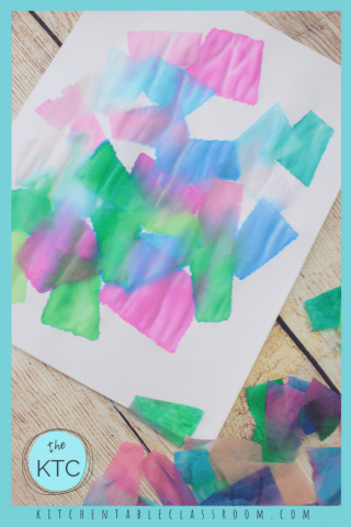 tissue paper painting