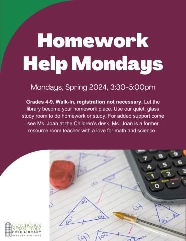 Homework Help Mondays