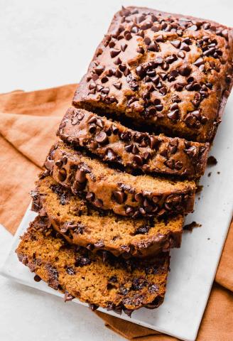 Choc. chip pumpkin bread