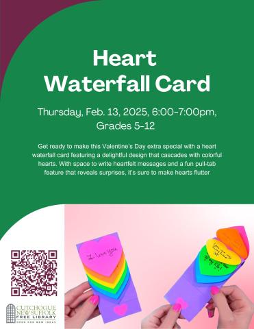 heart waterfall card