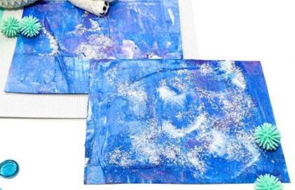 Arctic scrape painting