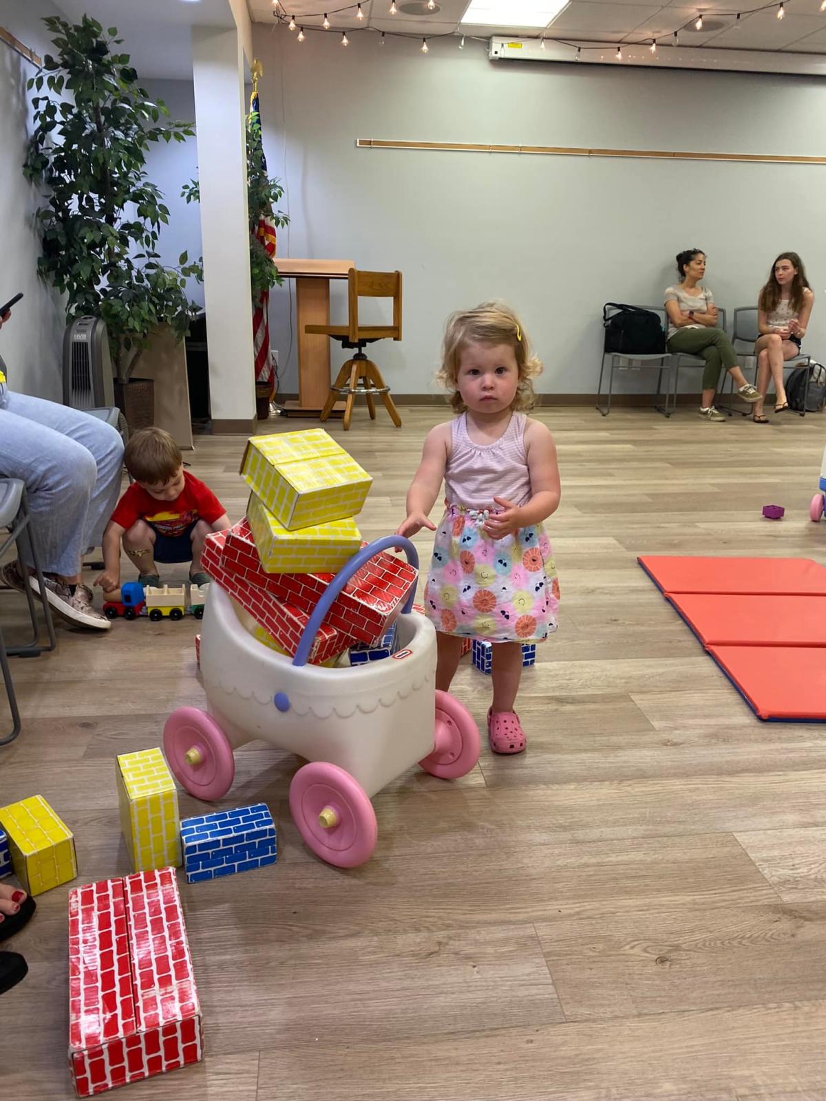 Baby toddler storytime play